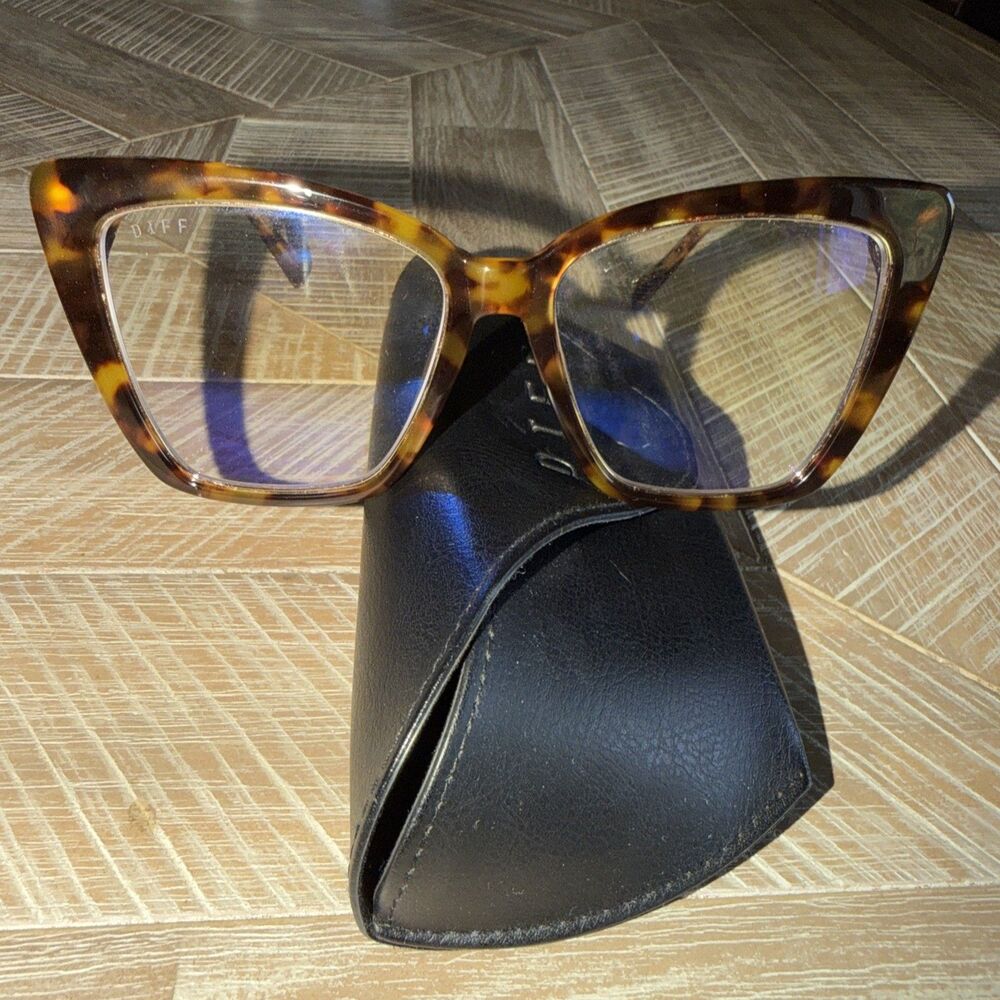 Diff Eyewear Blue Light Becky IV Tortoiseshell AB-BB189 IN CASE